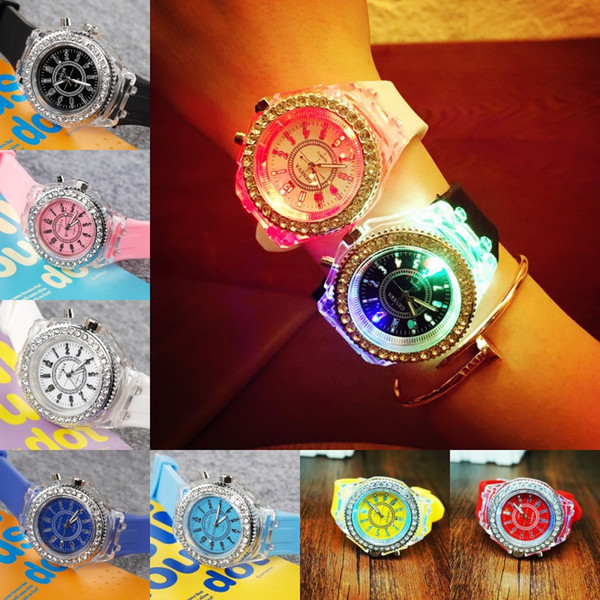 Led Flash Luminous Watch Personality Trends Students Lovers Jellies woman Men's Watches Sports WristWatches Light WristWatch