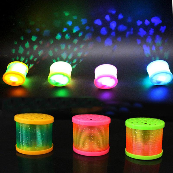 Led Lighting Up Springs Toys for Kids Children Flashing Glowing in the Dark Luminous Haloween Christmas Decorations New Year's