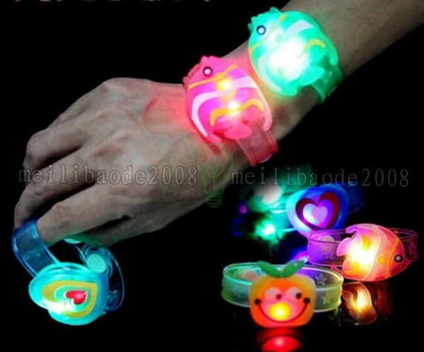 Cartoon LED flashing Bracelet Glow bracelet with happy light bracelet Sports wristband for kids FREE SHIPPING MYY