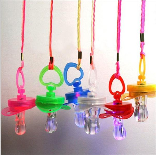 LED Flashing Pacifier Whistle Party Supplies Fun Toy Survival Tool Flash Glow Sticks Bar