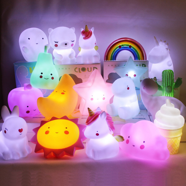 Hot new Sun Moon Star Unicorn Night Light Children Light Toys Bedroom Get Up LED Light WCW268