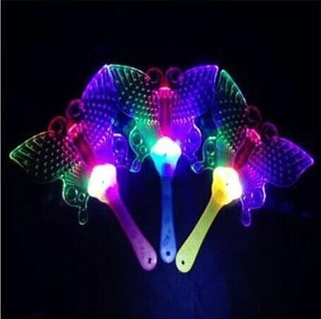 Colorful Butterfly night light LED flashing flash fan dance concert creative toys for children