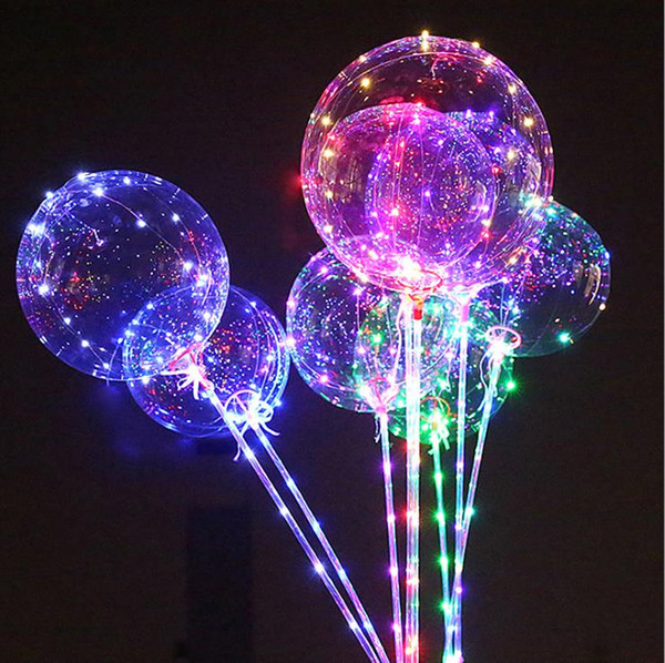 18inch Clear Bobo Balloon Transparent Bubble Ball with Copper LED String Light Valentine's Day Wedding Party Decor c718