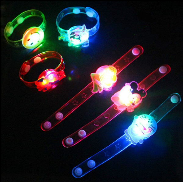 Cartoon LED Watch Toy Boys Girls Flash Wrist Band birthday Party Christmas Decoration Glow Bracelets shining in the dark JC182