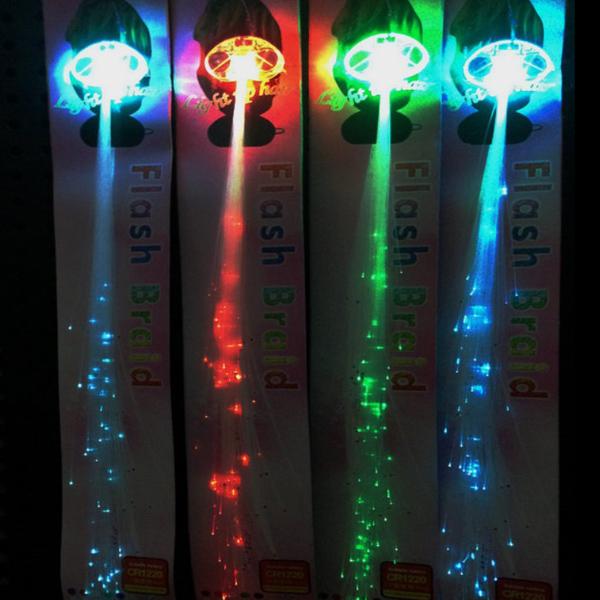 Colorful Flash Braid Hair Luminous LED Hairwear Headdress Masquerade Festival Pr optic For Party Christmas Halloween Night Lights Decoration