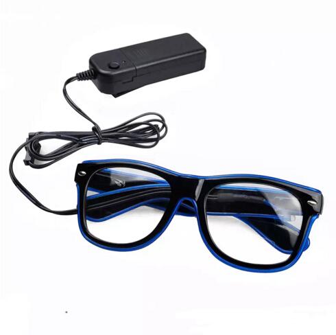 New LED Party Glasses Fashion EL Wire glasses Birthday Halloween party Bar Decorative supplier Luminous Glasses Eyewear 