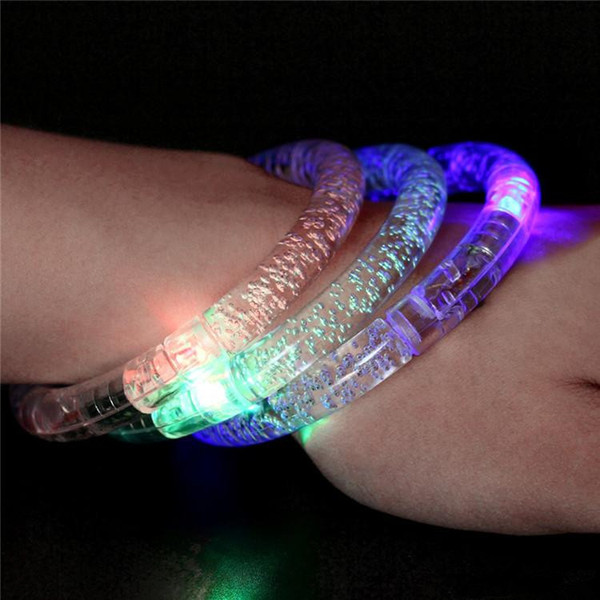 Hotest LED bracelet light up flashing Glowing bracelet Blinking Crystal bracelet Party Disco Christmas Gift DHL free