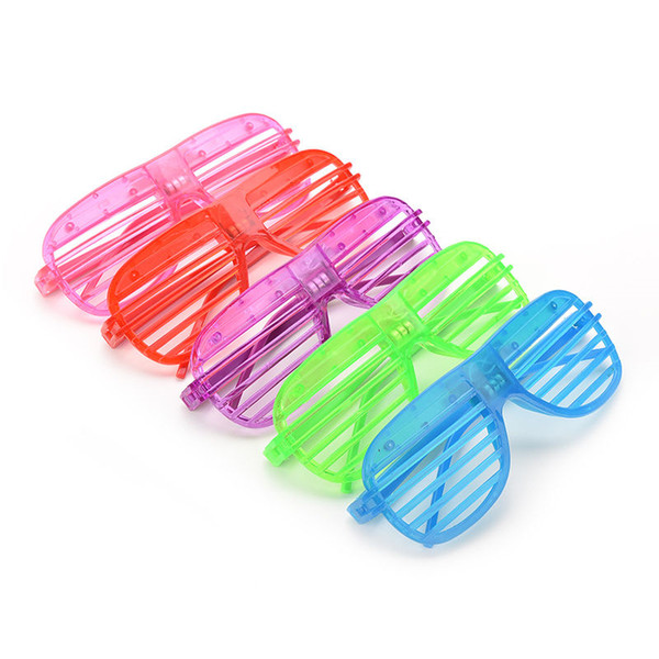 Flashing Party LED Light Glasses For Christmas Birthday Halloween Party Decoration Supplies Shutters Shape Glow Glasses Kids TSoy