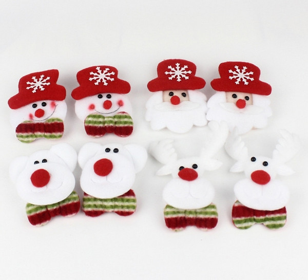 Christmas Led Light Kids Toys Flashing Brooch Santa Snowman Beer Deer 4 Designs Luminous Badge Christmas Party Gifts