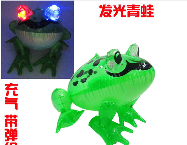 LED inflatable kids toy inflatable animal frog outdoor baby swim pool toy 28x29x36cm sizes big pvc material kids toys free shipping