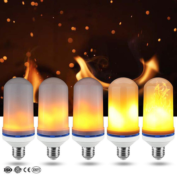 LED flame E27/B22/E14 SMD2835 99LEDs fire lamp 9W AC85-265V 1800-2200K third gear mode simulation flame dynamic light