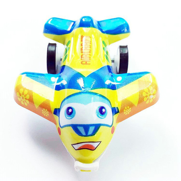 DHL 60pc Random Color Plastic plane mini Cute Airplane Mold Toys Cartoon Inertial Plane Toy Children Baby Game Toys Birthday Gifts