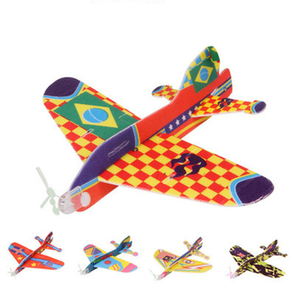 Foam Glider Magic Roundabout Flying Aircraft Modle kids Creativity Foam Aeroplane Children DIY Puzzles Toys C4134