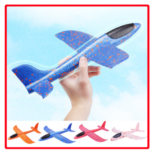 48cm Flying Toy Foam Throwing Glider Air Plane Inertia Aircraft Toy Hand Launch Airplane Model for Kids Children Boy Girl as Gift