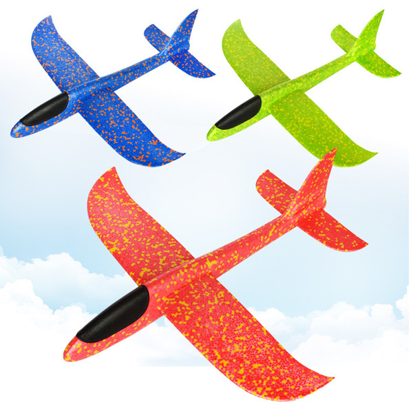 DIY Hand Throw Flying Glider 48cm Planes Toys For Children Foam Aeroplane Model Party Bag Fillers Flying Glider Plane Toys Game