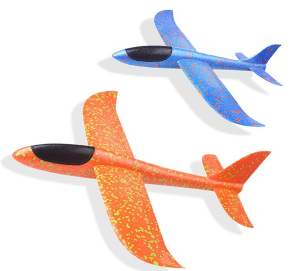 Foam Plane Toys Anti-impact 35*30cm Children's Fun,Fly By Hand(Red/Orange/Blue)