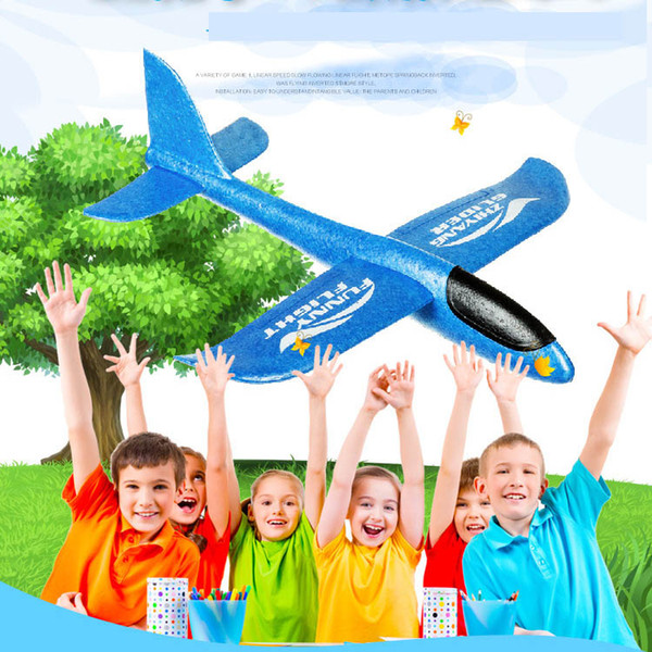 4 colors 48CM EPP Foam Hand Throw Airplane Outdoor Launch Glider Plane Kids Aircraft Gift Toy Throwing Planes Interesting Toys C5