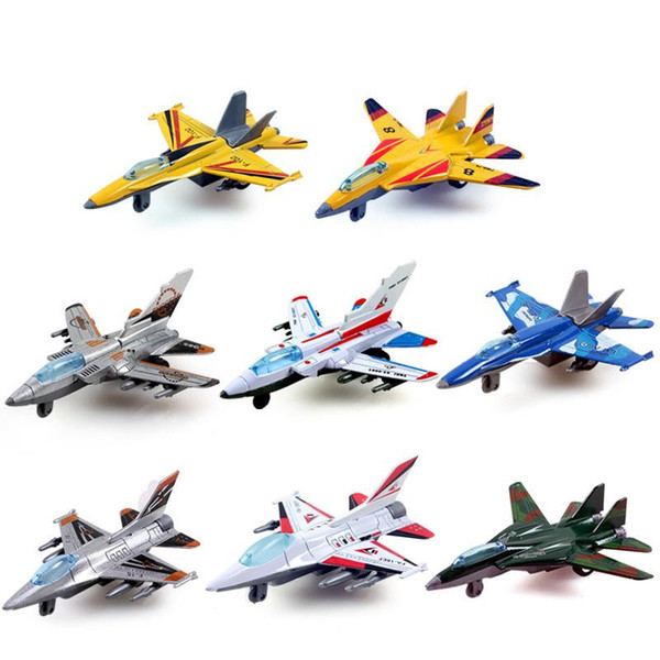 New Arrival Alloy Fighter Model Pull Back Ornament Alloy modle Children's toy Fighter Wholesale IN STOCK