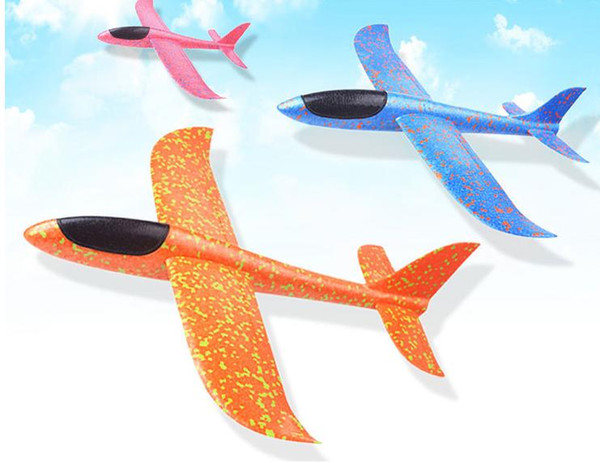 Children's foam hand - throwing airplane outdoor sports assembly model toy hand - gliding airplane model.