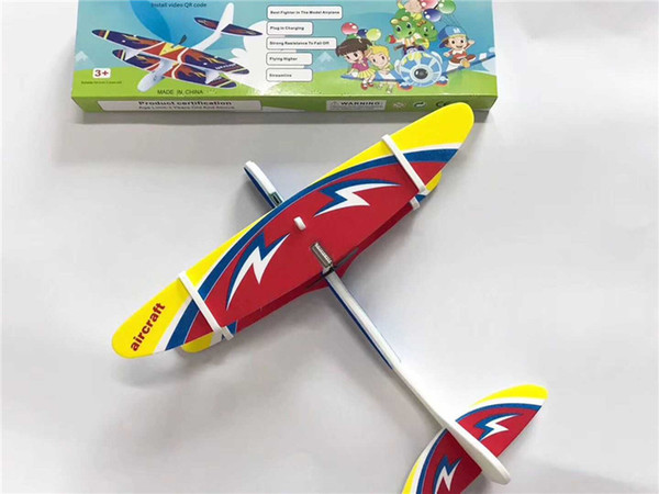 Kids Electric Aircraft Toy Airplane Model Hand Throw Plane Foam Launch Flying Glider Plane For Children Outdoor Game Interesting Toys K356