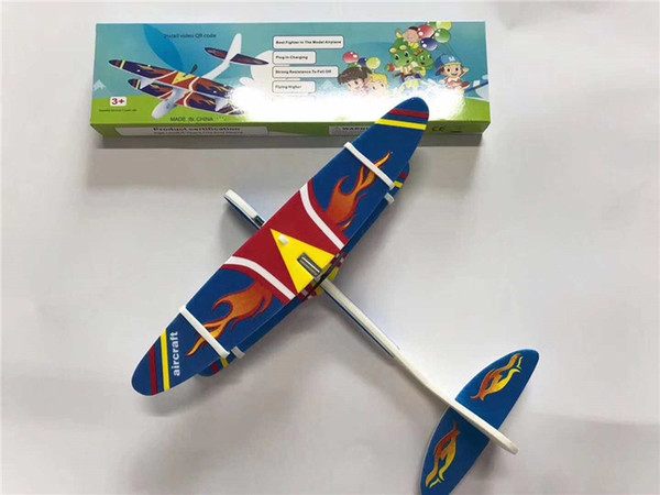 Kids Electric Aircraft Toy Airplane Model Hand Throw Plane Foam Launch Flying Glider Plane For Children Outdoor Game Interesting Toys K356