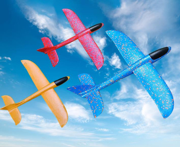 Foam Throwing Glider model Air Plane Inertia Aircraft Toy Hand Launch Airplane Model To glide the plane Flying Toy for Kids Gift