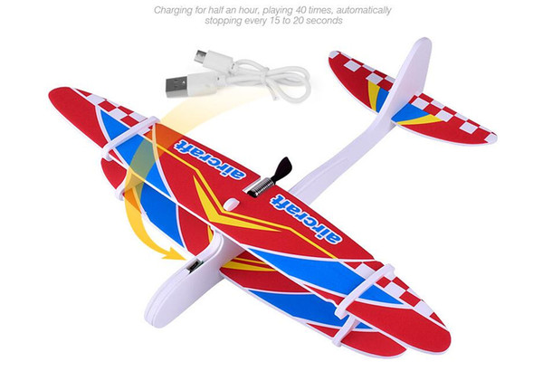 2019 DIY Hand Throw electric Flying Glider Planes Toys For Children Foam Aeroplane Model Party Bag Fillers Flying Glider Plane Toys Game