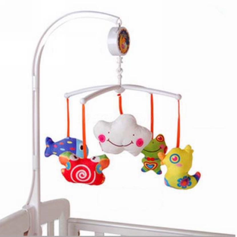 Best Baby Cot Bed Musical Lullaby Mobile Nursery with Cartoon animal New Freeshipping