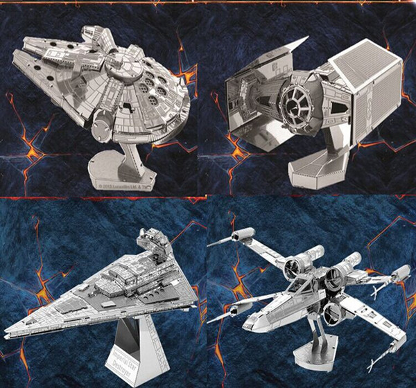 3D metal model kits Nano Puzzle F15 R2D2 robot kits Imperial star Destroyer for kids adult Chirstmas gift DIY toys