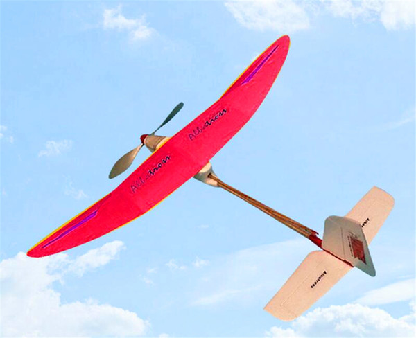 Free Shipping Albatross Rubber Powered Plane DIY Assembly airplane model puzzle children gift Educational Toy themore thecheaper