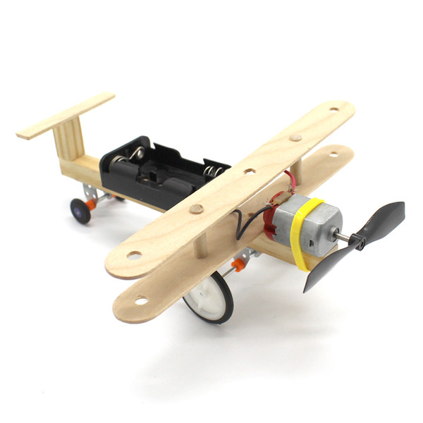 DIY Airplane Model Toys Wind Driven Taxiing Aircraft Wooden Educational Toy Suitable for Use By Students