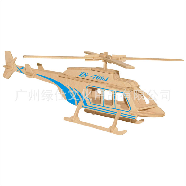 Wooden aircraft assembly model