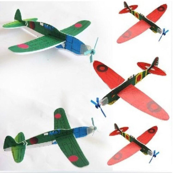 2018 new children brain game toys Glider model DIY Hand throws Aircraft plane model for baby toys