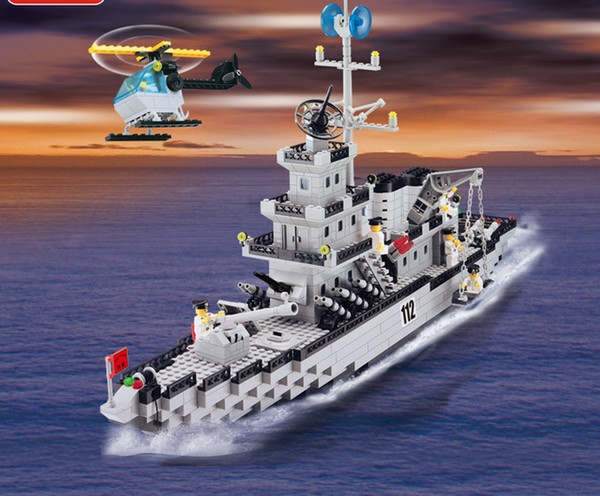 Building blocks, small particle assembly models, cool, popular educational toys, military series aircraft carriers