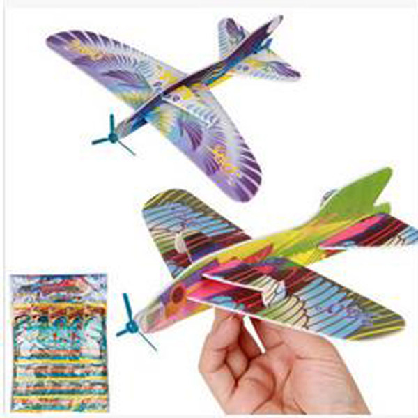 2017 Make Your Own Foam Glider Assorted Power Prop Flying Gliders Bird Gliders Planes Aeroplane Kids Children DIY Puzzles Toys