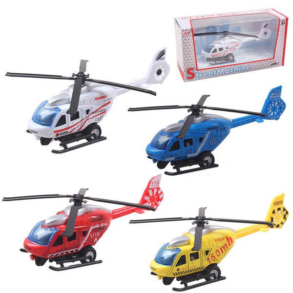 IN STOCK Toys Alloy Pull Back Helicopter Toys Aviation Military Model Toys for Children Kids wholesale