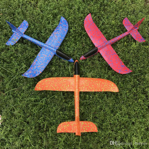 Hand throw aircraft foam glider paper aircraft model children outdoor toys small gifts 360 degree magic model assembling creative children&#