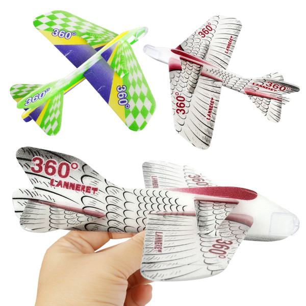 kids toys Flying Back Toys Magic Swing Plane 360 Cyclotron Plane Children Outdoor Assembly Model Foam Airplane lanneret Kid Fun Toy 2pcs/set