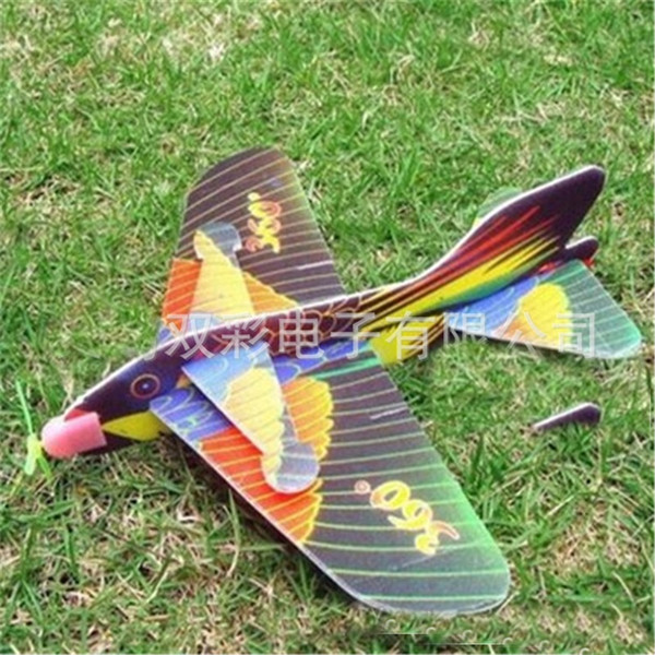 Aircraft Models 360 Degree Rotate Foam Airplane Flying Assembling Model Assembling Magic Creative Kids Child Outdoors Toys 0 64sc Z