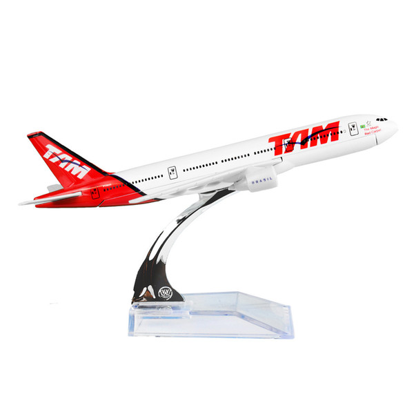 New hot sale 1:400 Brazil TAM Airline Boeing 777 16cm TAM Alloy Metal Plane Toy Aircraft Birthday Gifts Christmas gift