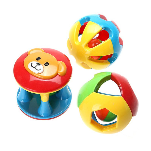 3pcs Baby Rattles Toy Fun Little Loud Jingle Ball Ring jingle Develop Baby Intelligence Baby Toy Gifts