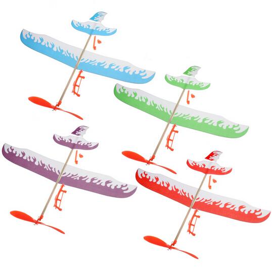 Thunderbird Teenagers Aviation Elastic Rubber Band Power Flying Airplane Plane Glider DIY Assembly Model