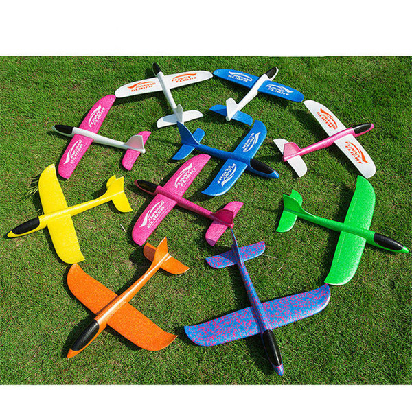 Throwing glider air plane inertia aircraft toy hand launch airplane model outdoor sports flying toy for kids children boy girl as gift