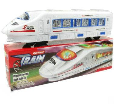 1PCS Electric light music Train Toy high-speed train Battery Powered toys Trains Model Great Kids Christmas Toys Gifts for Children Friends