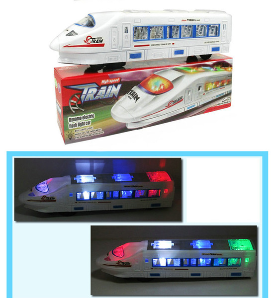 001 Electric light music Train Toy high-speed train Battery Powered toys Trains Model Great Kids Christmas Toys Gifts for Children Friends