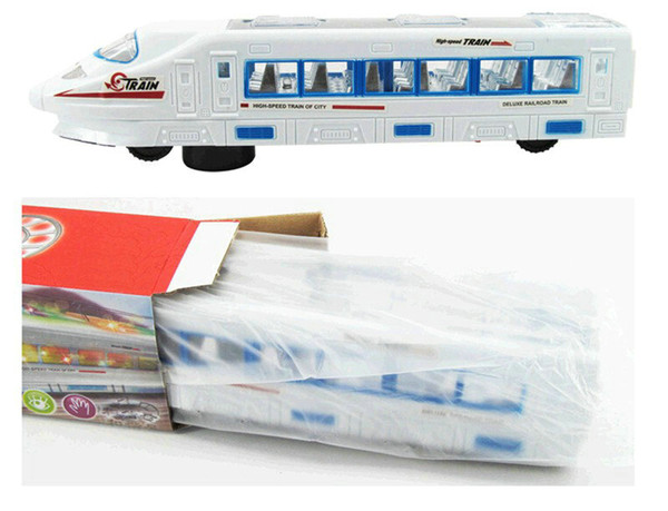 DHL Electric light music Train Toy high-speed train Battery Powered toys Trains Model Great Kids Christmas Toys Gifts for Children Friends