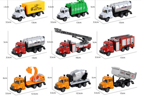 Kids Toy Truck Funny Cool Alloy Pull-Back Car High Quality Sanitation Garbage Truck Toy Car Game Birthday Gift