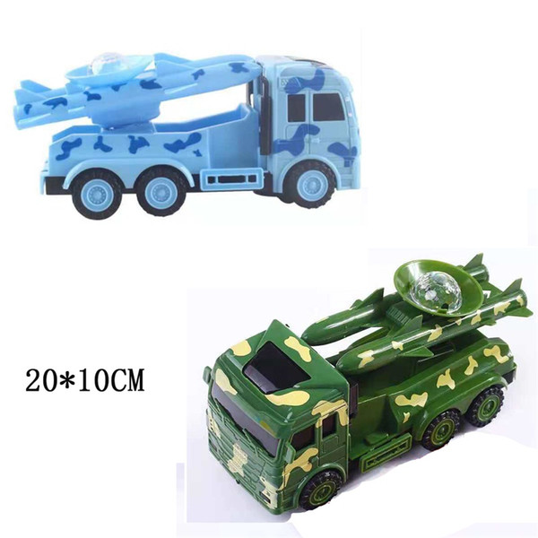 Music car, flashlight electric cardan wheel missile vehicle model toy,children's military universal truck toys gift