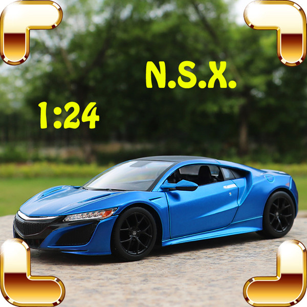 New Year Gift 1/24 NSX Model Metal Car Alloy Decoration Vehicle Collection Toys Diecast Metallic Simulation Friend Nice Present