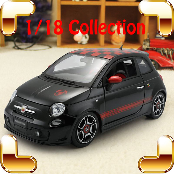 New Arrival Gift Abarth 1:18 Model Metal Sedan Car Alloy Decoration Toys Vehicle Models Scale Simulation Big Collection Present Toy Car